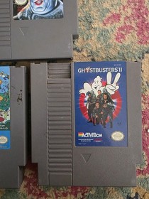 5 NES, Super Mario Bros. 3, Guardian Legend, Bart, Ghostbusters 2, Festers Quest