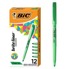 Brite Liner Highlighters Chisel Tip 12 Count Pack of Green Highlighters Ideal