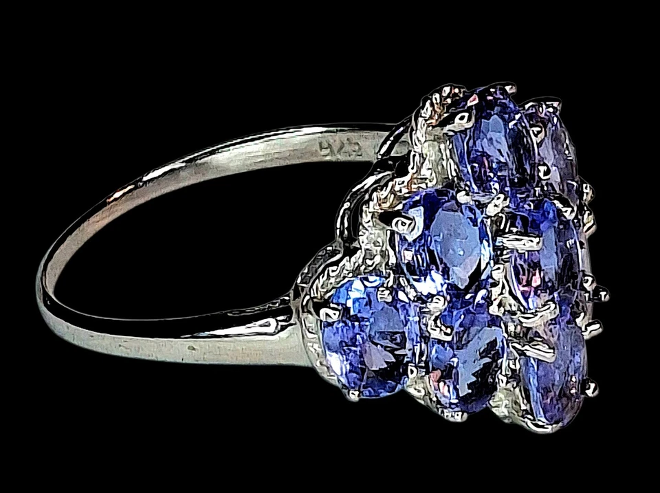 5mm x 4mm Tanzanite & .925 Sterling Silver Ring, Size 7. - Image 3 of 4