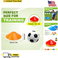 Soccer Cones for Training, 100/15 Pack Agility Cones with Carry Bag, New