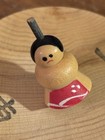 Vtg Board Game Wooden Japanese Sumo Wrestlers 4 Spinner Pieces + Base Folk Toy — photo 3