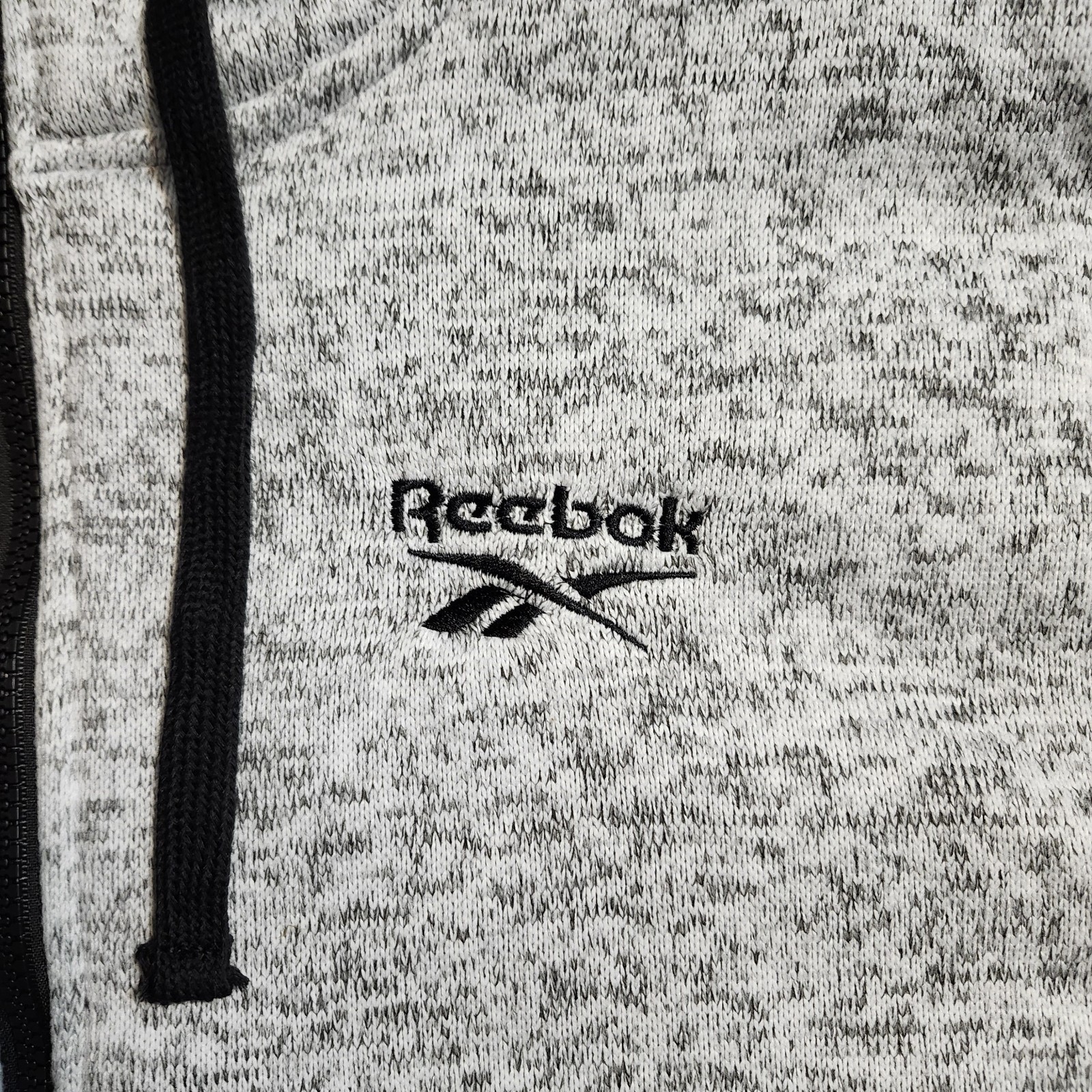 Reebok Gray Heather Sherpa Lined Full Zip Sweater Fleece Jacket Size 2XL image 6