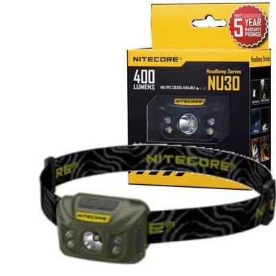 Nitecore NU30 400 Lumens CREE LED USB rechargeable runners Headlamp Green