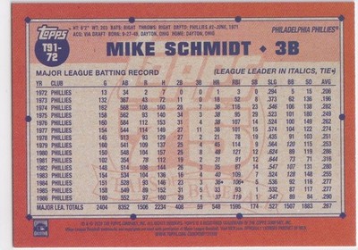 2026 Topps Series 1 1991 Topps Baseball Mike Schmidt T91-72 | eBay