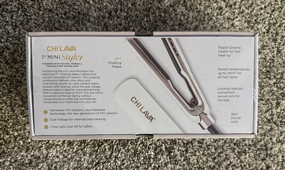Plancha de pelo de cerámica MiniStyler CHI Lava de 1,5 pulgadas, nueva en caja Foto 2 de 4