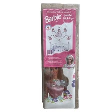 Vintage Priss Prints Barbie Pink Jumbo Stick-Ups Wall Decals New!