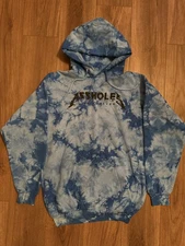 Assholes*s Live Forever Hoodie Mens M Light Blue Sweatshirt 