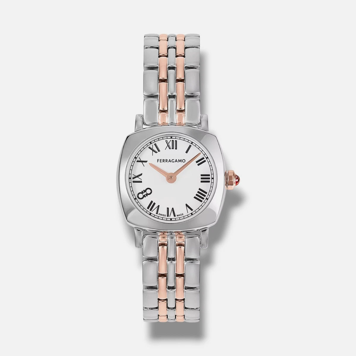 SALVATORE FERRAGAMO SFHQ00620 ORA LADIES WATCH SAPPHIRE QUARTZ NIB Salvatore Ferragamo Ora 40mm Silver Dial Rose Gold Tone  main image 2