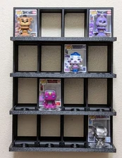 Funko Bitty Pop Display (TEXTURED) 4x4 (16 Total) - 3D Printed