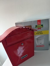 Image of Burg-Wachter MB01R Red Classic Wall Mounted Lockable Weatherproof Post Box