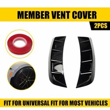2x Black Abs Side Fender Vent Air Wing Cover Body Moldings Trim Universal A