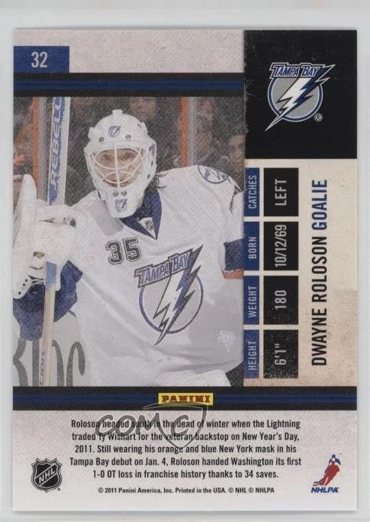 2010-11 Panini Playoff Contenders Dwayne Roloson #32 - Image 2 of 2