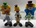 Vintage Murano Hand Blown Italian Glass Figurines Clowns 9-10in Lot of 3, 4/4
