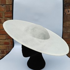 ivory large fascinator hatinator millinery derby ascot race wedding hat base
