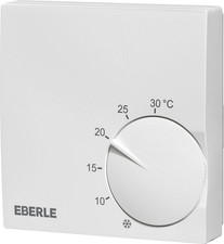 Eberle RTR-S 6121-1 Raumtemperaturregler 230V  nur Heizen AP polarweiß glänzend