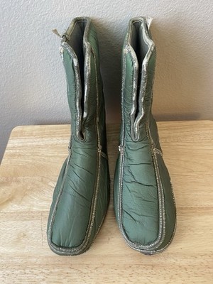 Vintage Hodgman Insulated Boot Liner Insert Warmer Sleeve Green Vintage Size 11