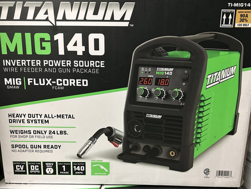 Titanium Welder Mig 140 Inverter Power Source All Duty All Metal Drive TI-MIG140