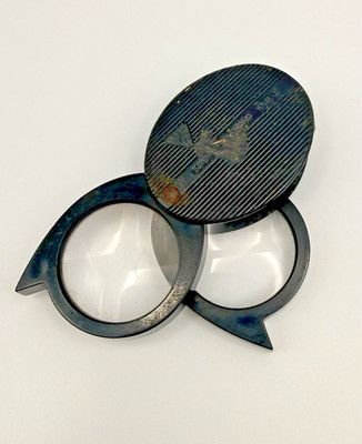 Bausch & Lomb Mini Dual Lenses Folding Pocket Magnifier 4x 5x 9x USA T6