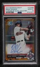 2017 Bowman Draft Chrome Pick Gold Refractor 27/50 Brent Rooker PSA 10 Auto g6p