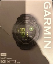 Garmin Instinct 3 amoled GPS Smartwatch 45mm Black Case Black Silicone Band 4GB