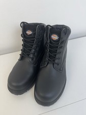 Dickies Black Leather Boots Uk5 New Unused Quality No Box L@@k!!