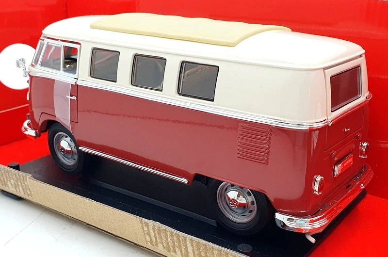 Road Signature 1/18 Scale 92328 - 1962 Volkswagen Microbus - Red/White - Image 2 of 4