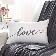 Lumbar Decorative Throw Pillow Cover 12 X 20 Inches, 1 Count Pack of 1 
