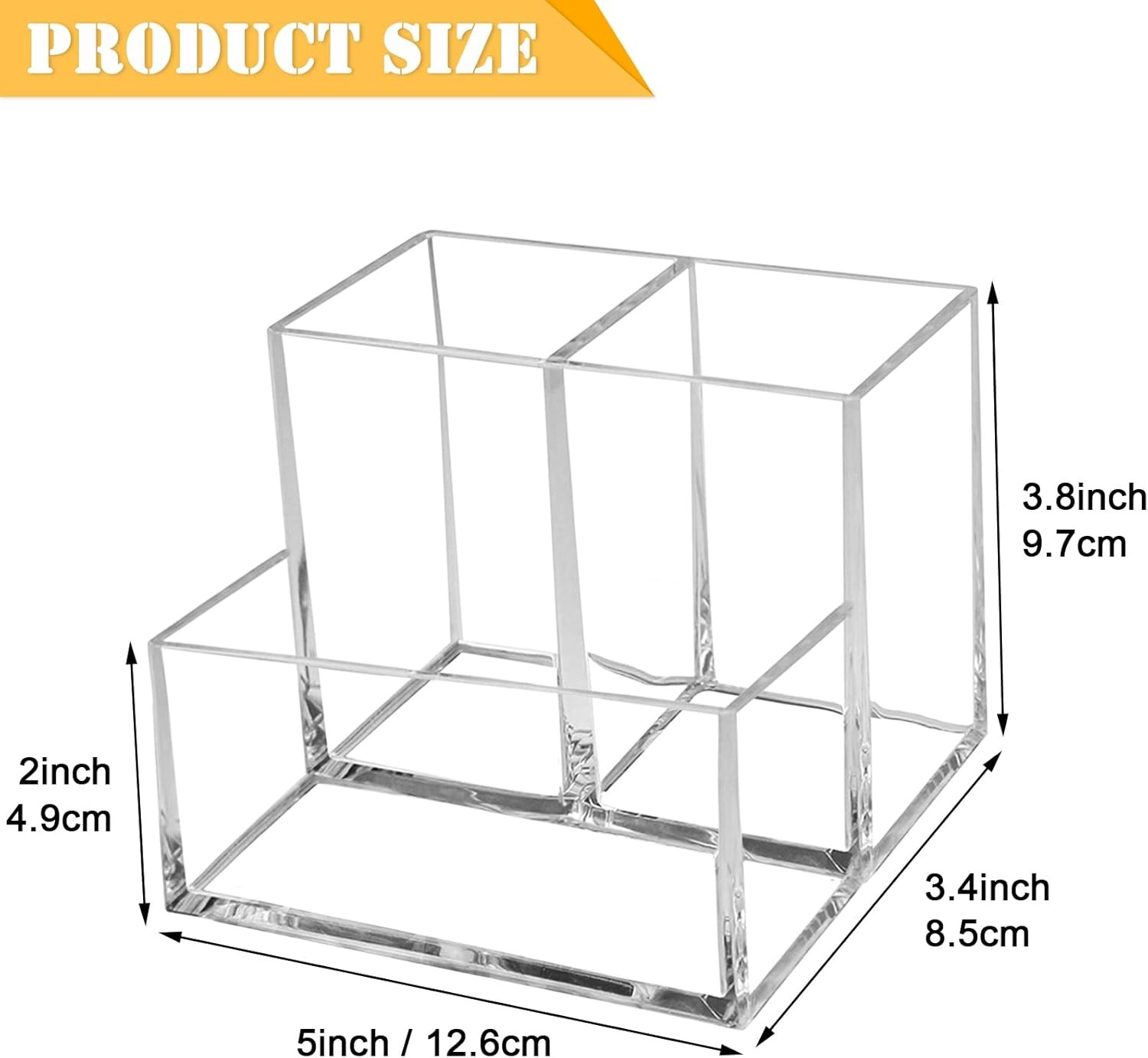 Clear Acrylic Makeup Brush Organizer,Multi-Purpose Cosmetic Brushes 