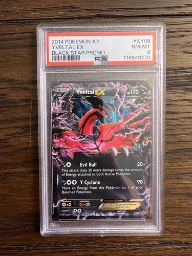 2014 Pokémon XY Black Star Promo XY08 Yveltal EX PSA 8