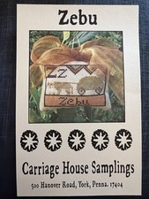 Carriage House Samplings Zebu Cross Stitch Pattern Ornament Zz