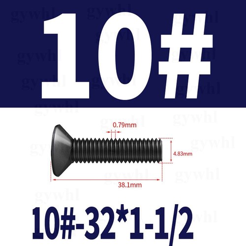 UNC BSW Black Socket Countersunk Screw Self Colour 10.9 High Tensile Allen Bolts - Picture 40 of 88