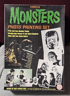 FAMOUS MONSTERS PHOTO PRINTING SET Empty Display Box (Fan Made).