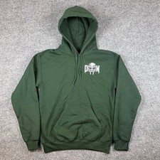 MF Doom Hoodie Mens S Green All Caps Madlib Pullover Official