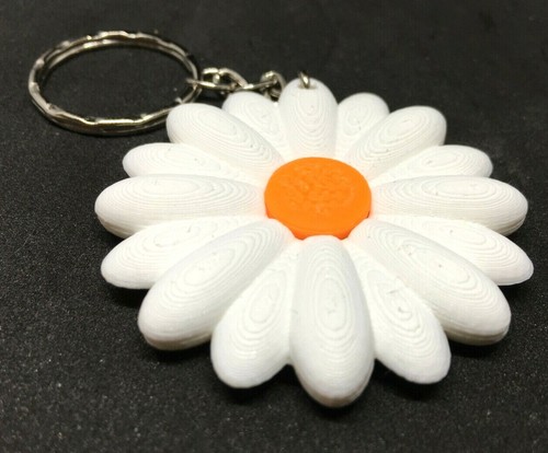 Llavero Flor Margarita 3D / Dije Bolso / Llavero Diseño Floral - Imagen 4 de 4