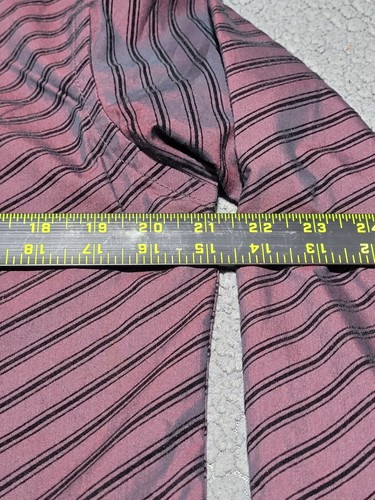 Xtreme Couture Shirt Adult M Red Black Stripped Long Sleeve Button Down Y2K - Picture 8 of 10