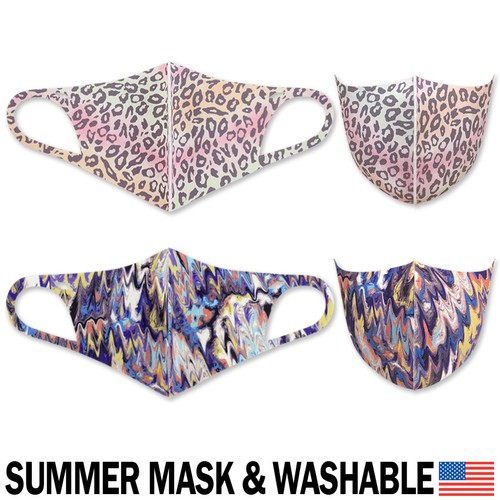 Máscara facial de verano - lavable ligera transpirable spandex unisex moda para adultos - Imagen 36 de 47