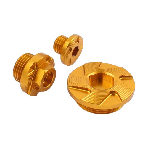 3pc Engine Timing Oil Filter Plugs Screw Bolt Set For Kawasaki KX250/450 KLX450R - Picture 10 of 11
