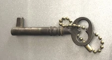 Antique Metal Barrel Key: Single Bit Design