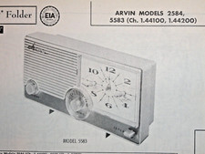 Original Sams Photofact Manual ARVIN 2584, 5583, Ch. 1.44100, 1.44200  430 