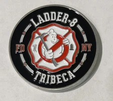 FDNY Fire Department Of New York Ladder 8 Tribeca Ghostbusters Challenge Coin