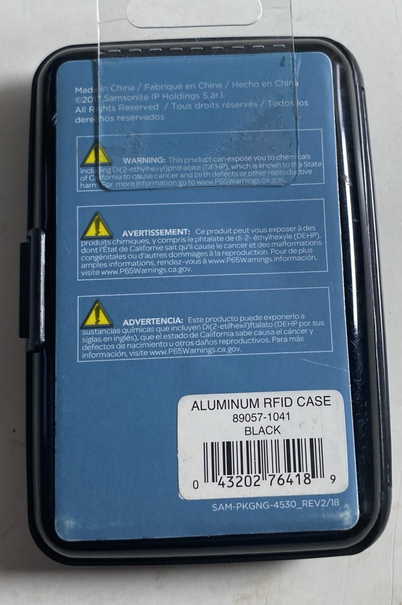 SAMSONITE Aluminum Wallet RFID USED Black | eBay