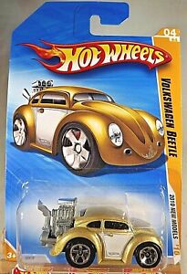 2010 Hot Wheels #4 New Models 4/44 VOLKSWAGEN BEETLE Gold Variant w/Chrome 5 Sp 27084797602 | eBay