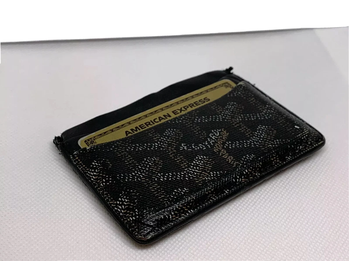 Goyard Paris St.Sulpice 5-Slot Black Credit Card Holder Made In France