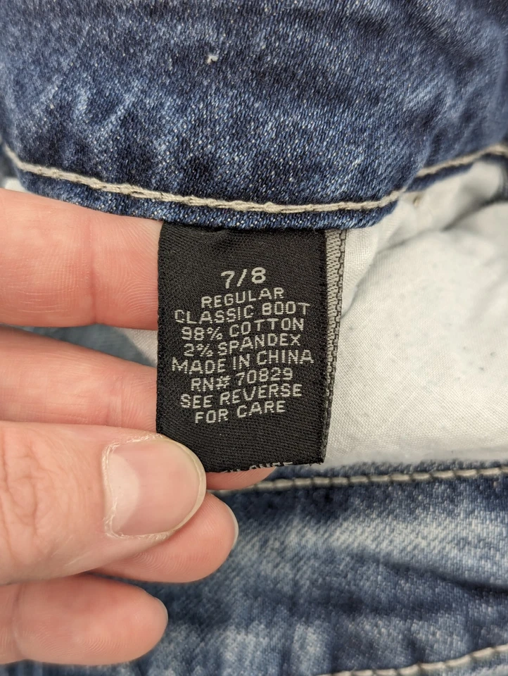 Rue21 Premiere Blue Studded & Rhinestone Distressed Denim Skirt Size 7/8R - Image 4 of 4