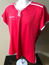 Women's Diadora (XL) Red Embroidered Soccer Jersey Shirt