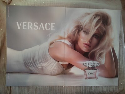 Werbepapier Parfum. Parfum Ad Versace Bright Crystal von 2006 ANG