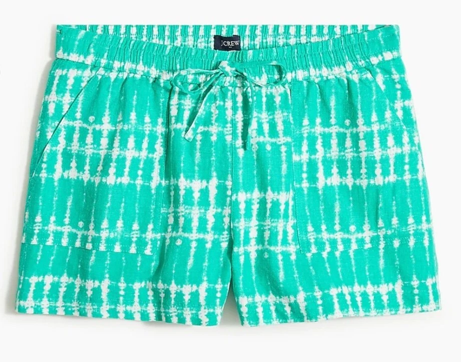 J Crew Factory Women’s Seaside Linen Blend Tie Dye Shorts Size M