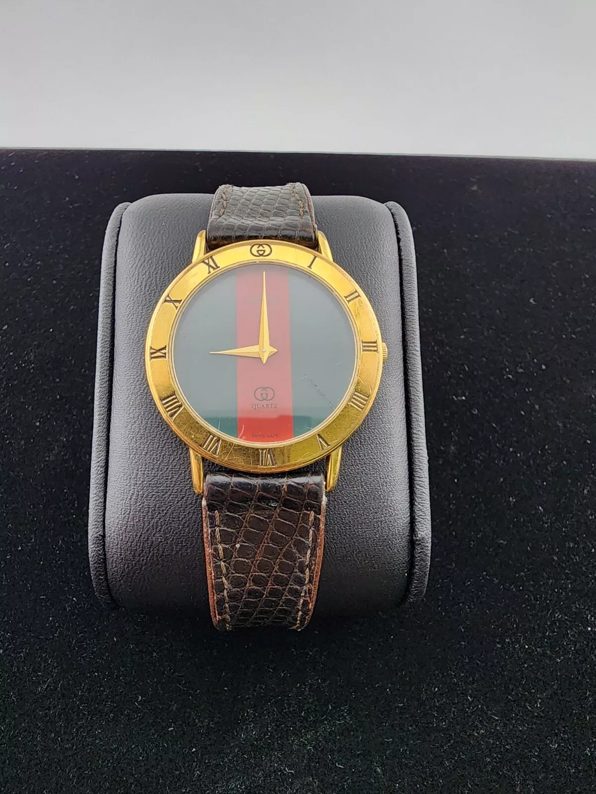 CADRAN GUCCI vintage 3000m rouge cupidité fabrication suisse #64