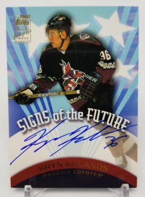 2002-03 Topps KRYS KOLANOS Signs of the Future Certified Auto Phoenix Coyotes