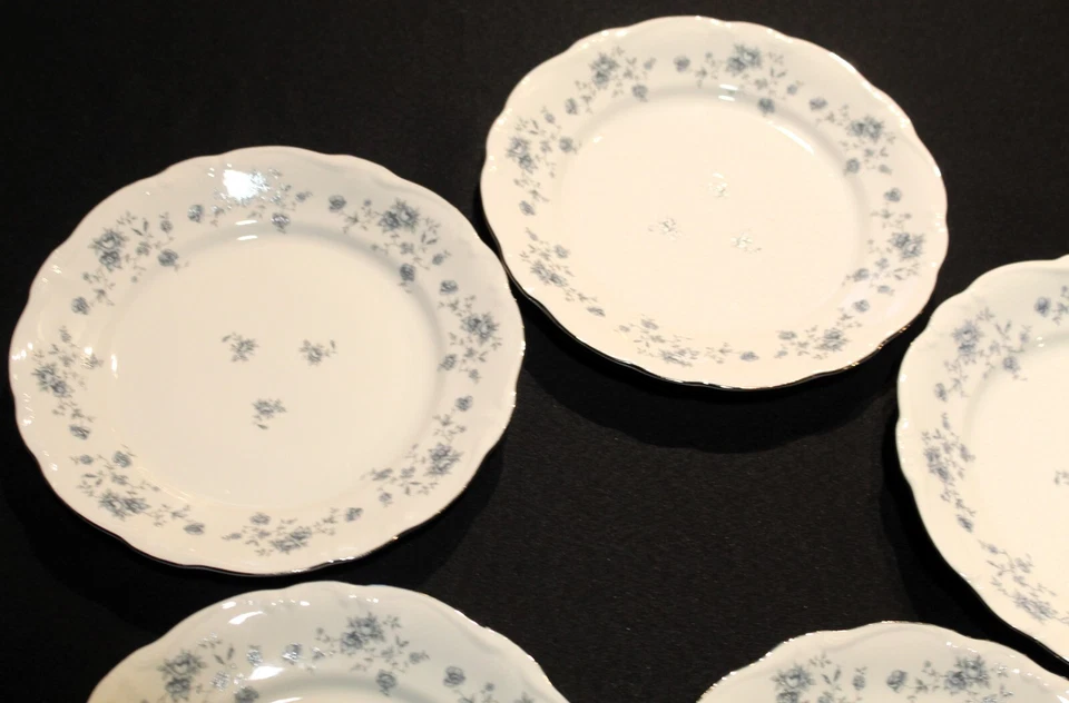 Juego de cinco platos de cena Johann Haviland Blue Guirnalda Baviera Foto 2 de 4